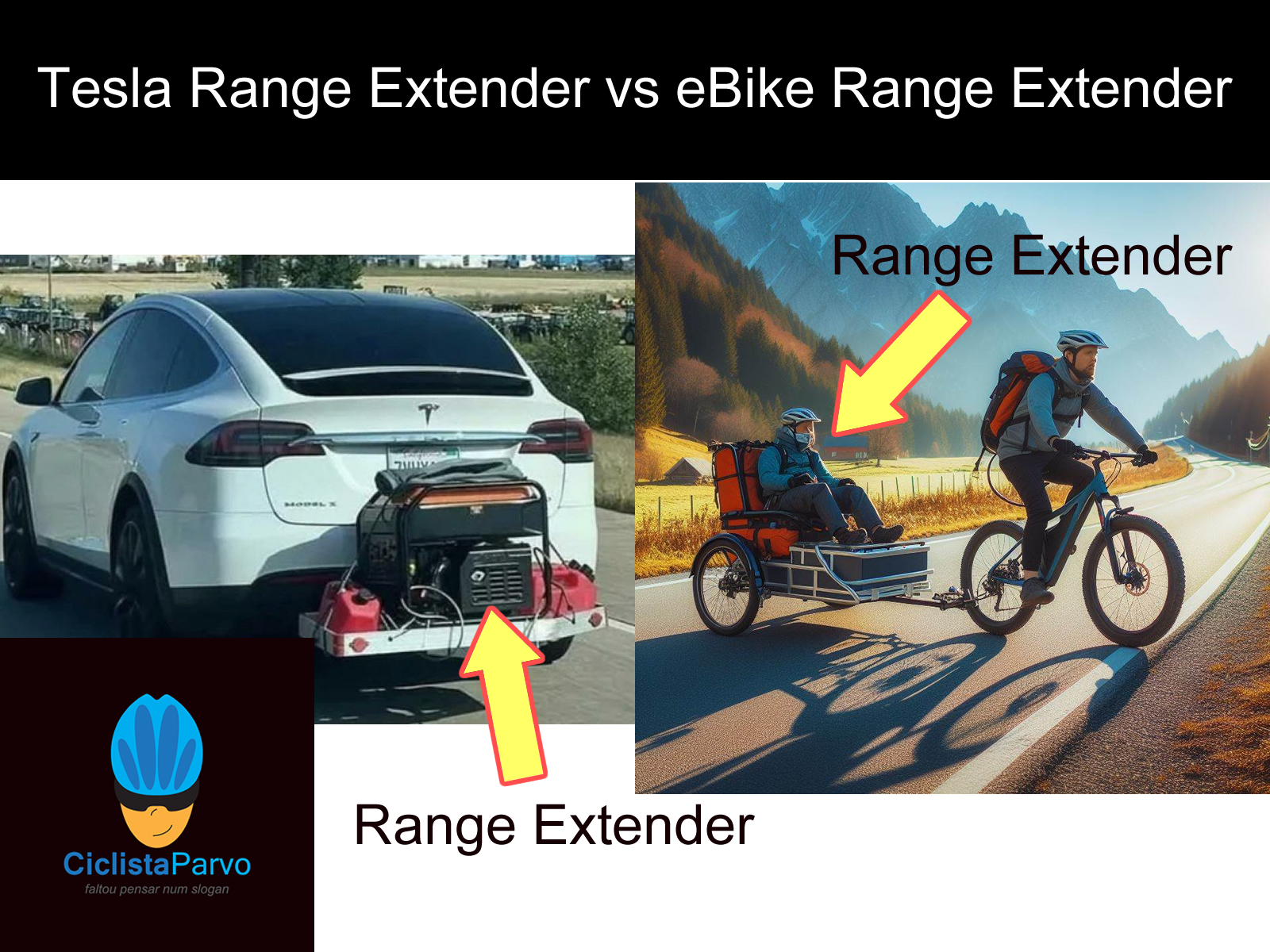 Tesla Range Extender vs eBike Range Extender AutoAds.pt
