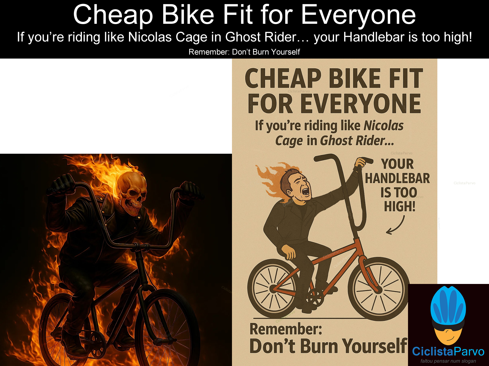 Cheap Bike Fit for Everyone If you're riding like Nicolas Cage in Ghost ...